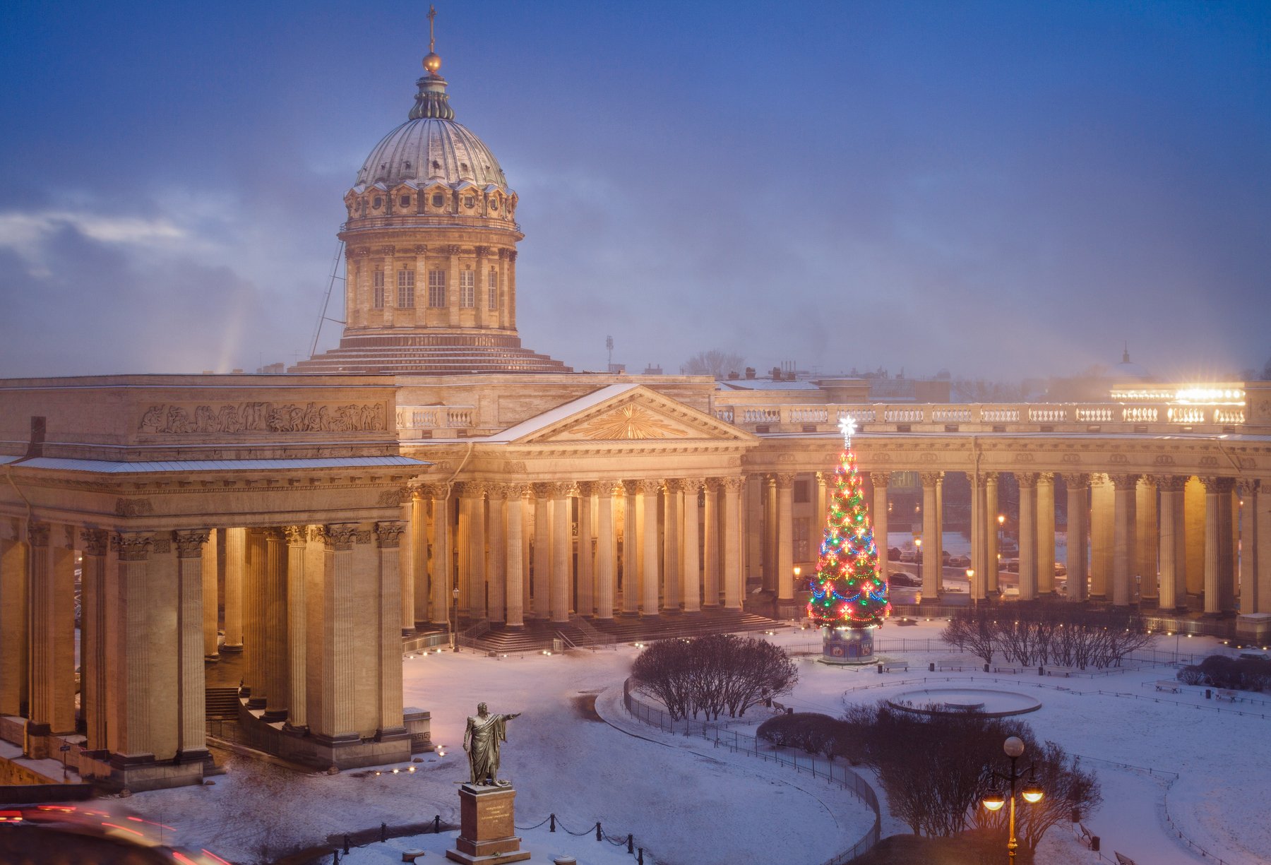 Санкт-Петербург, крыша, город, зима, снег, церковь, Голубев Алексей
