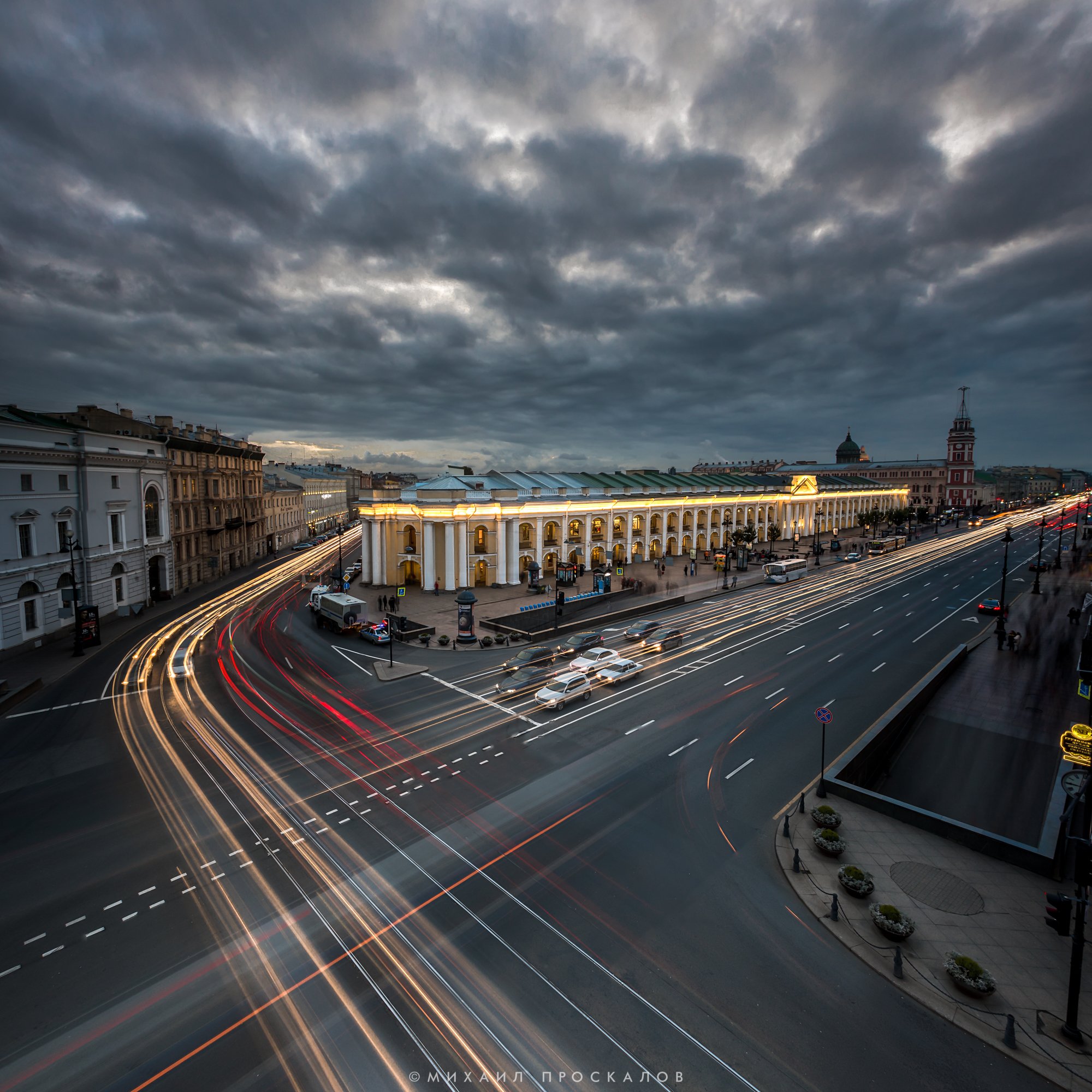 Санкт-петербург, длинная выдержка, город, панорама, пейзаж, Михаил Проскалов