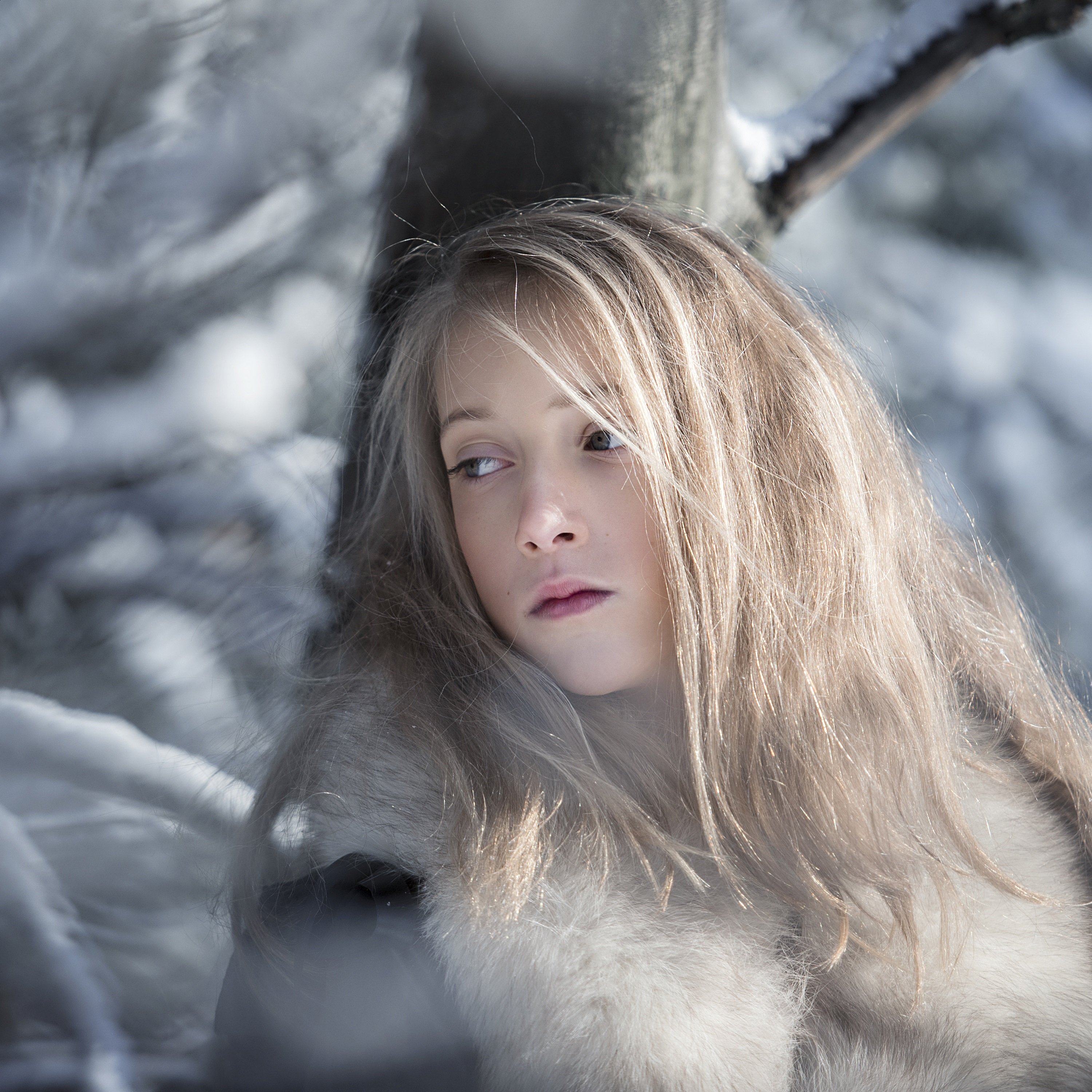 girl, portrailt, children, winter,, Anna Ścigaj