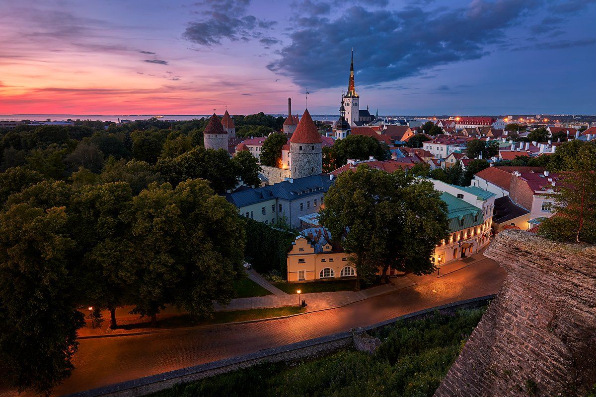tallinn; estonia; city; cityscape; sunset,, Imre Aunapuu