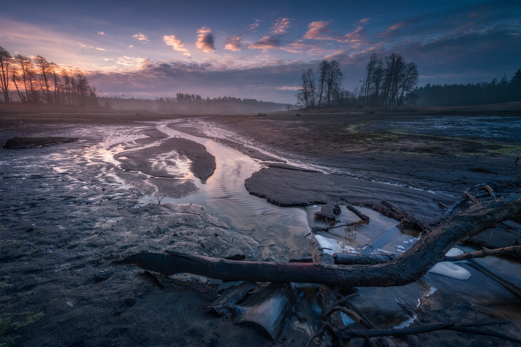 lake poland podlasie dawn sunrise sky clouds water colors mood komosa, Maciej Warchoł