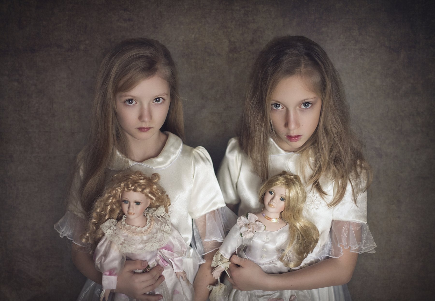 girl, portrailt, children, dolls, eyes, Anna Ścigaj