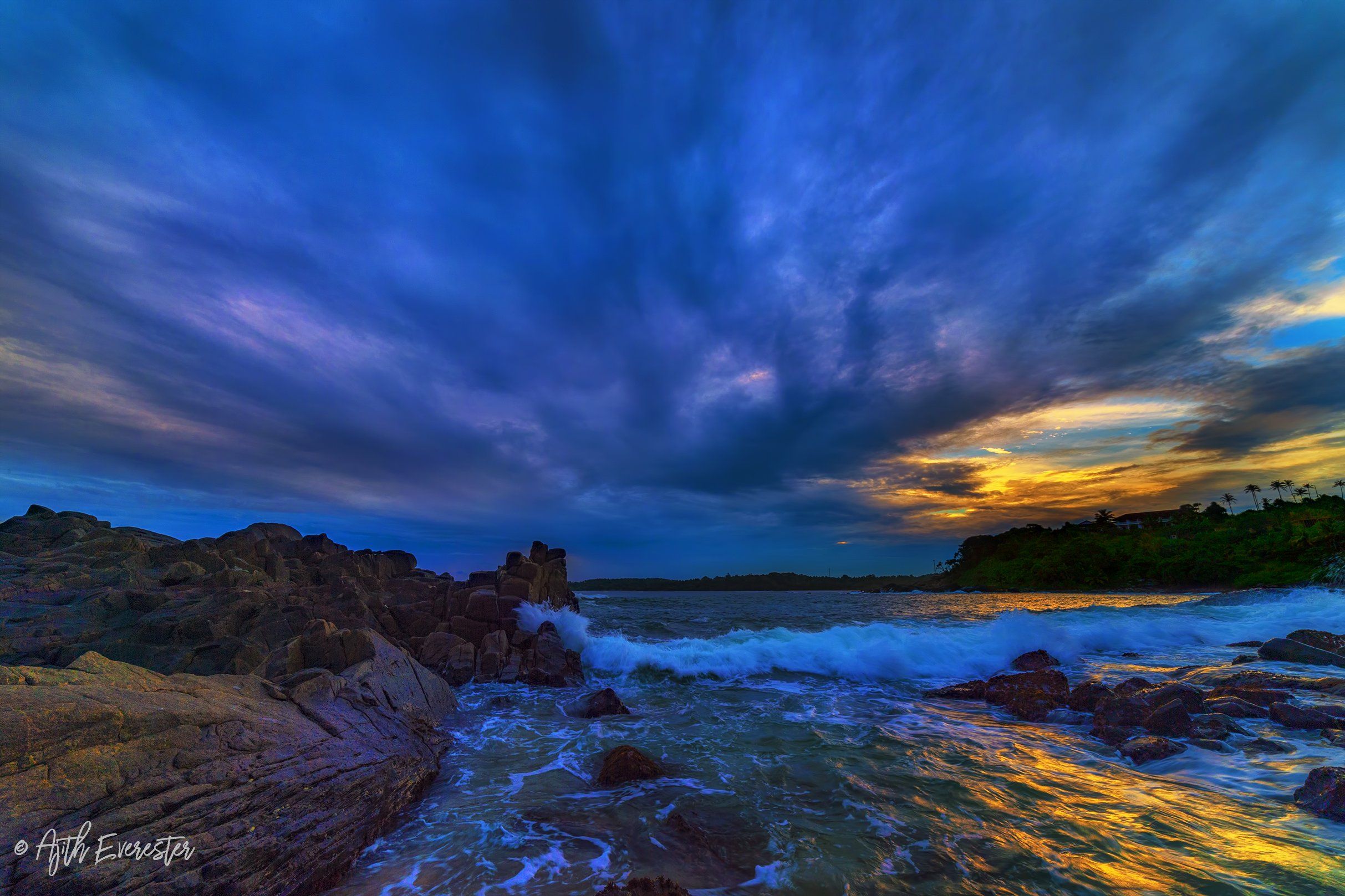 sunset, srilanka, colombo, beach, waves, blue sky, Nikon, rokinon , Ajith Everester