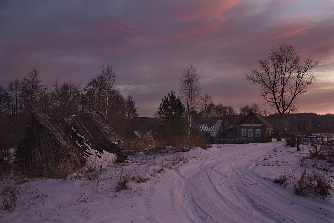 пейзаж зима утро, Каранов Николай