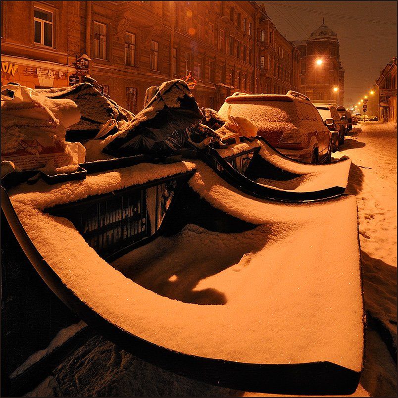 петербург, центр, коломенская, ночь, зима, квадрат, Kirill Shapovalov