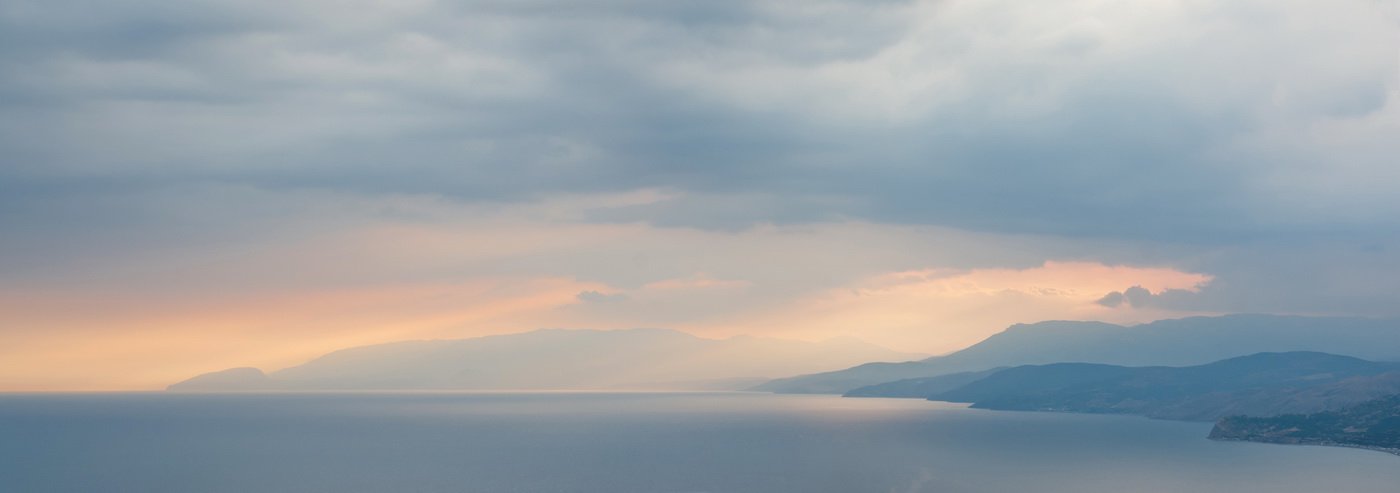 море, закат, горы, Дмитрий Демишев