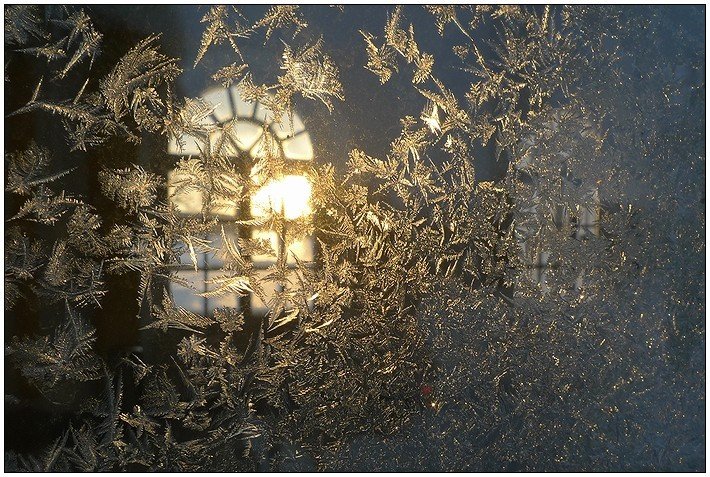 зима, окно, узоры, Григорий Иващенко
