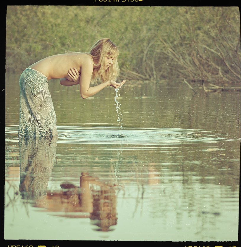 девушка, озеро, вода, пленка, готово, Владимир Зотов