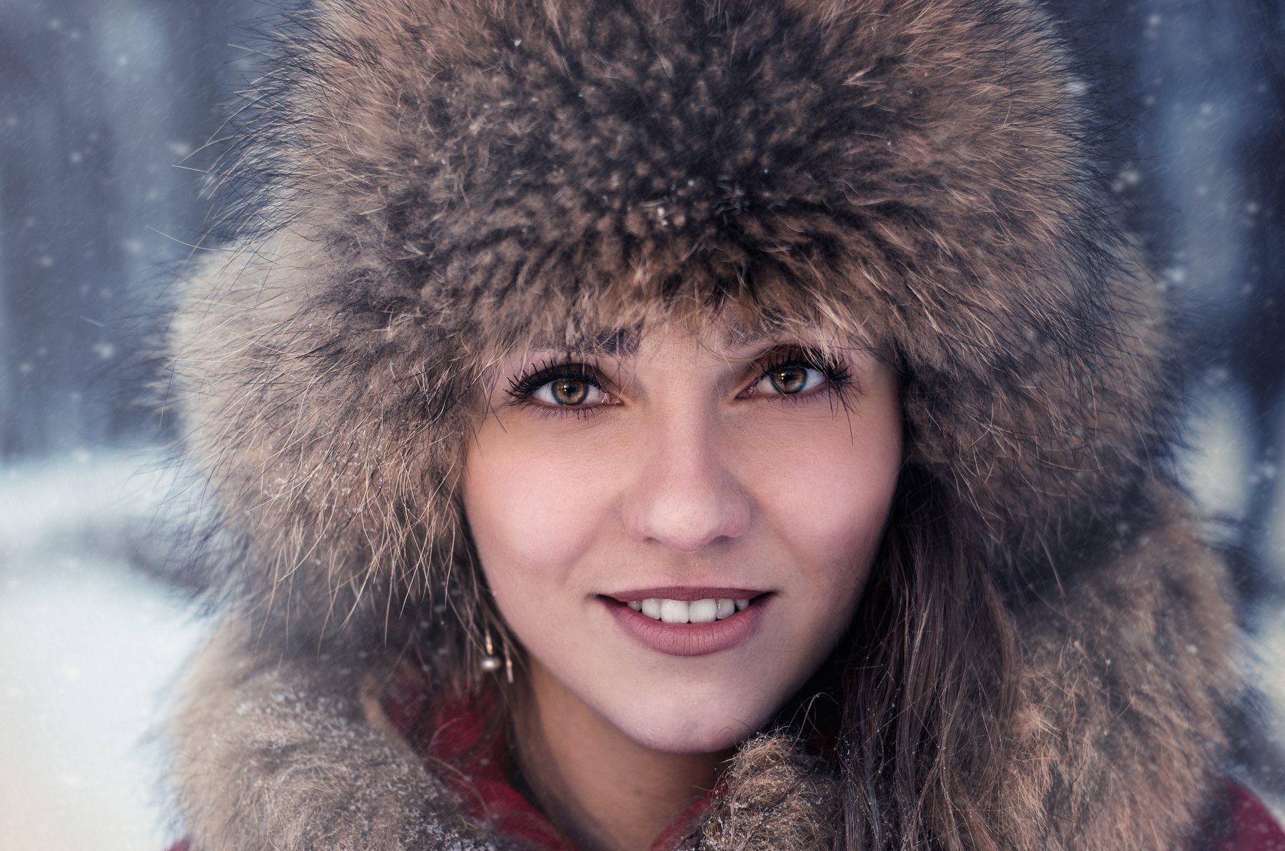 портрет, модель, зима, Сергей Томашев