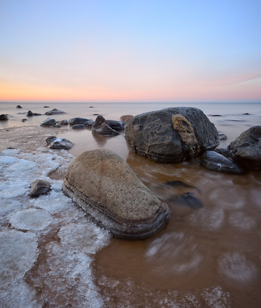 пейзаж море мороз рассвет, Алексей Мельситов