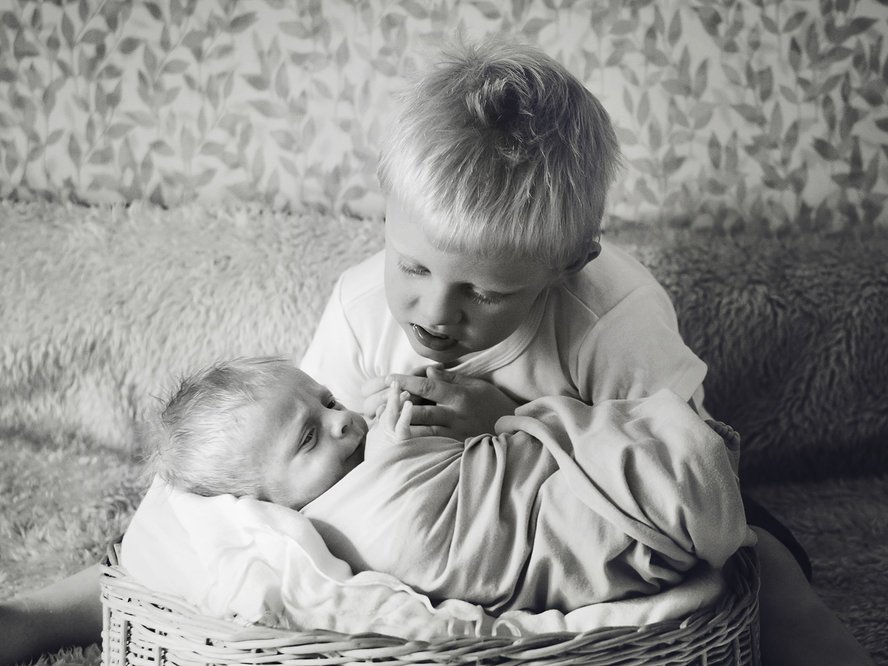 брат, семья, новорожденный, домашняя, фотосъемка, Макарова Елена