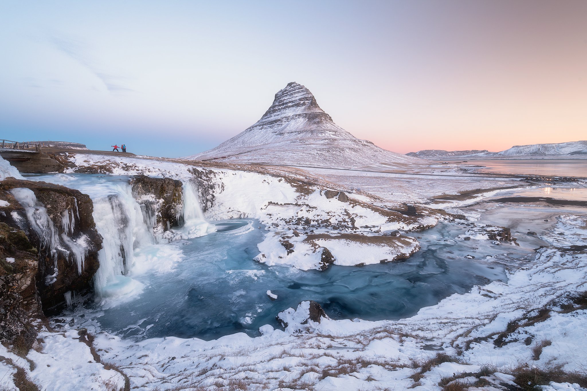 Iceland, Winter, Sunrise, Sunset, Waterfall, Mountain, Kirkjufell, Remo Daut