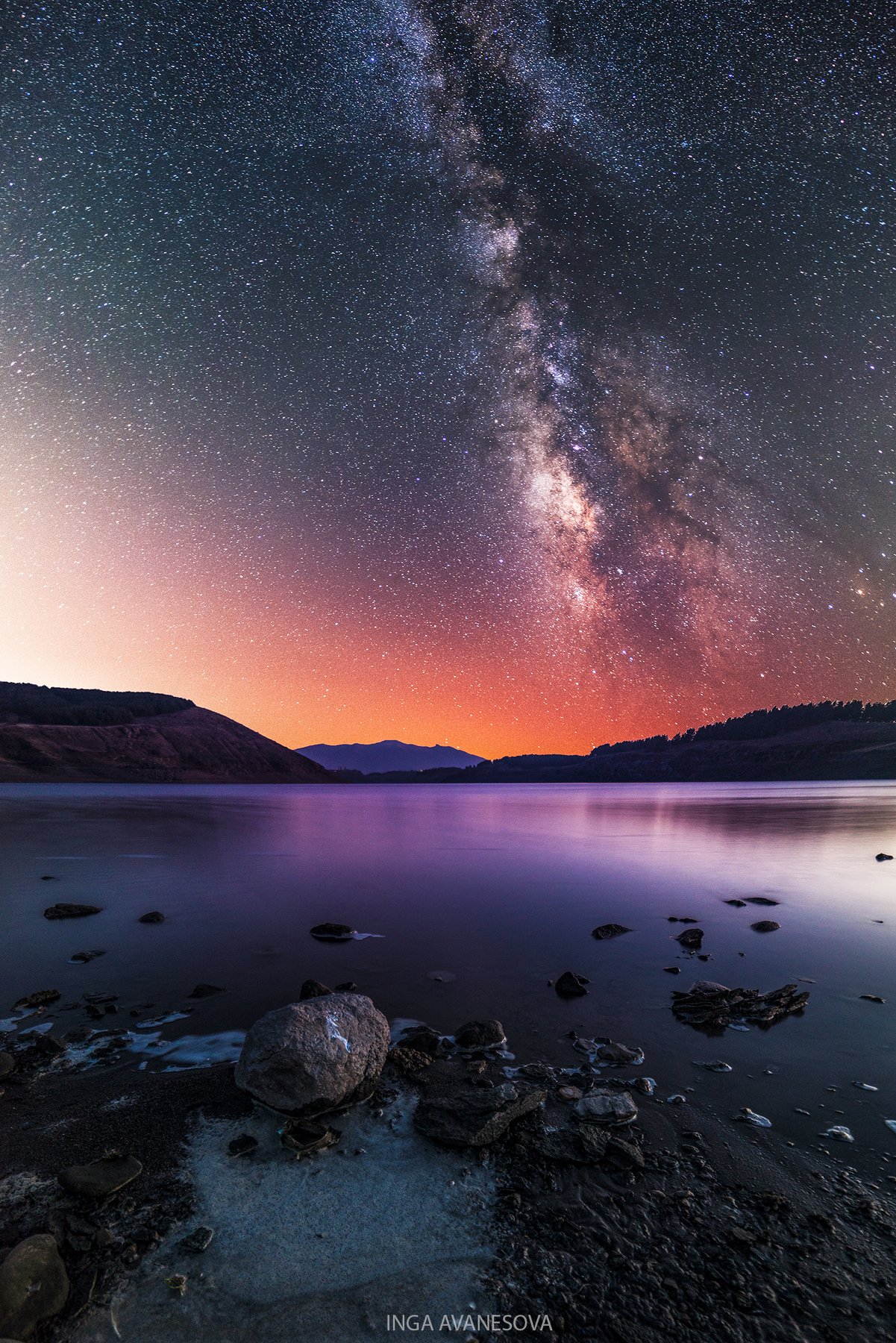 milkyway night starry astrophotograpy landscape , Inga Avanesova
