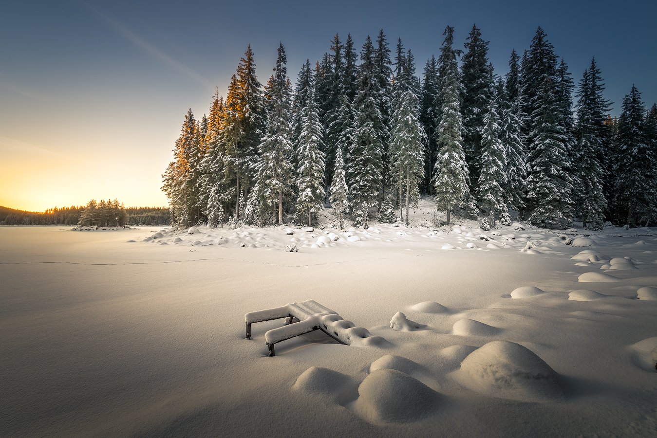 winter, snow, ice, sunset, bulgaria, Иво Кузов