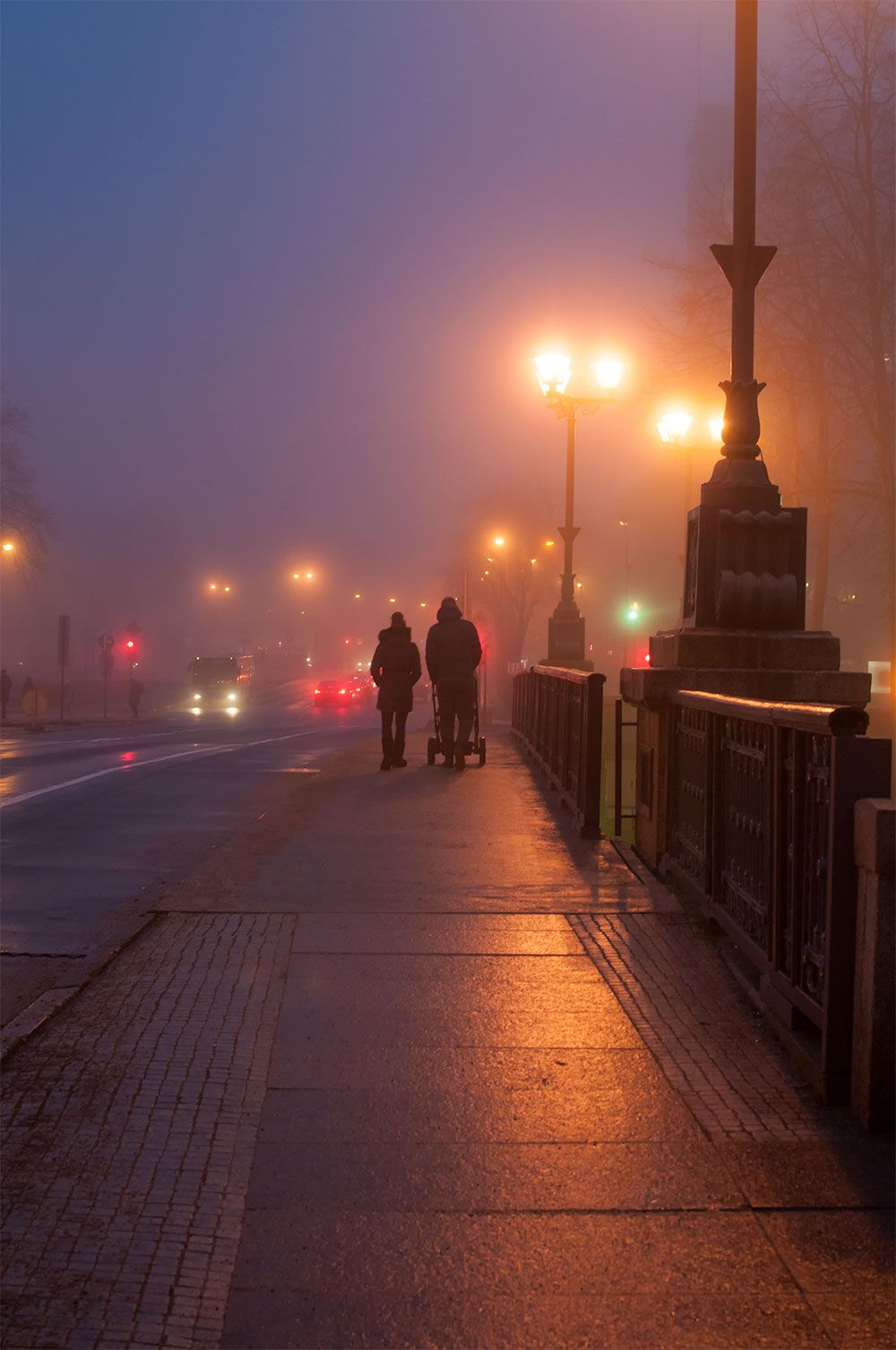 street,fog,city,bridge, Daiva Cirtautė