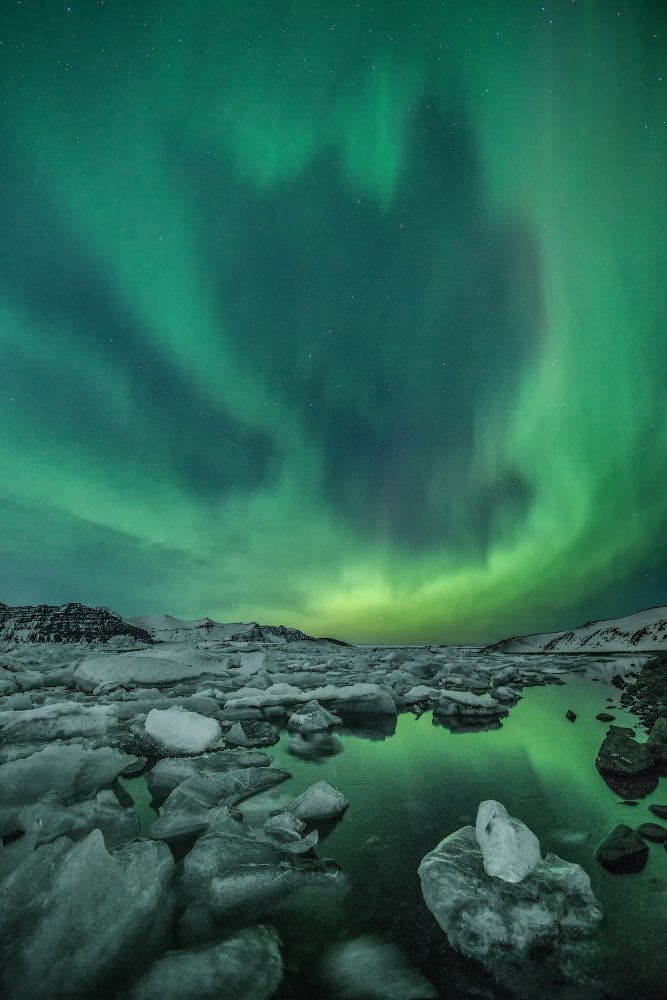 Северное сияние, Исландия, Михаил Щеглов
