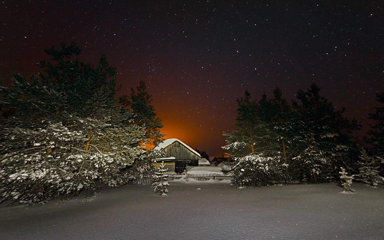 север,ночь,природа,печорв,зима, Игорь Триер