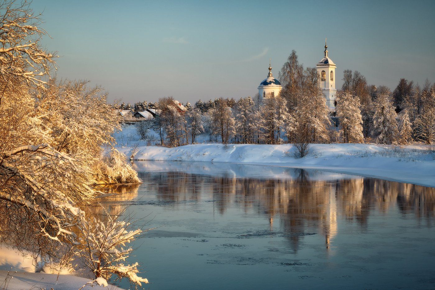 Фото Зима Природа Деревня