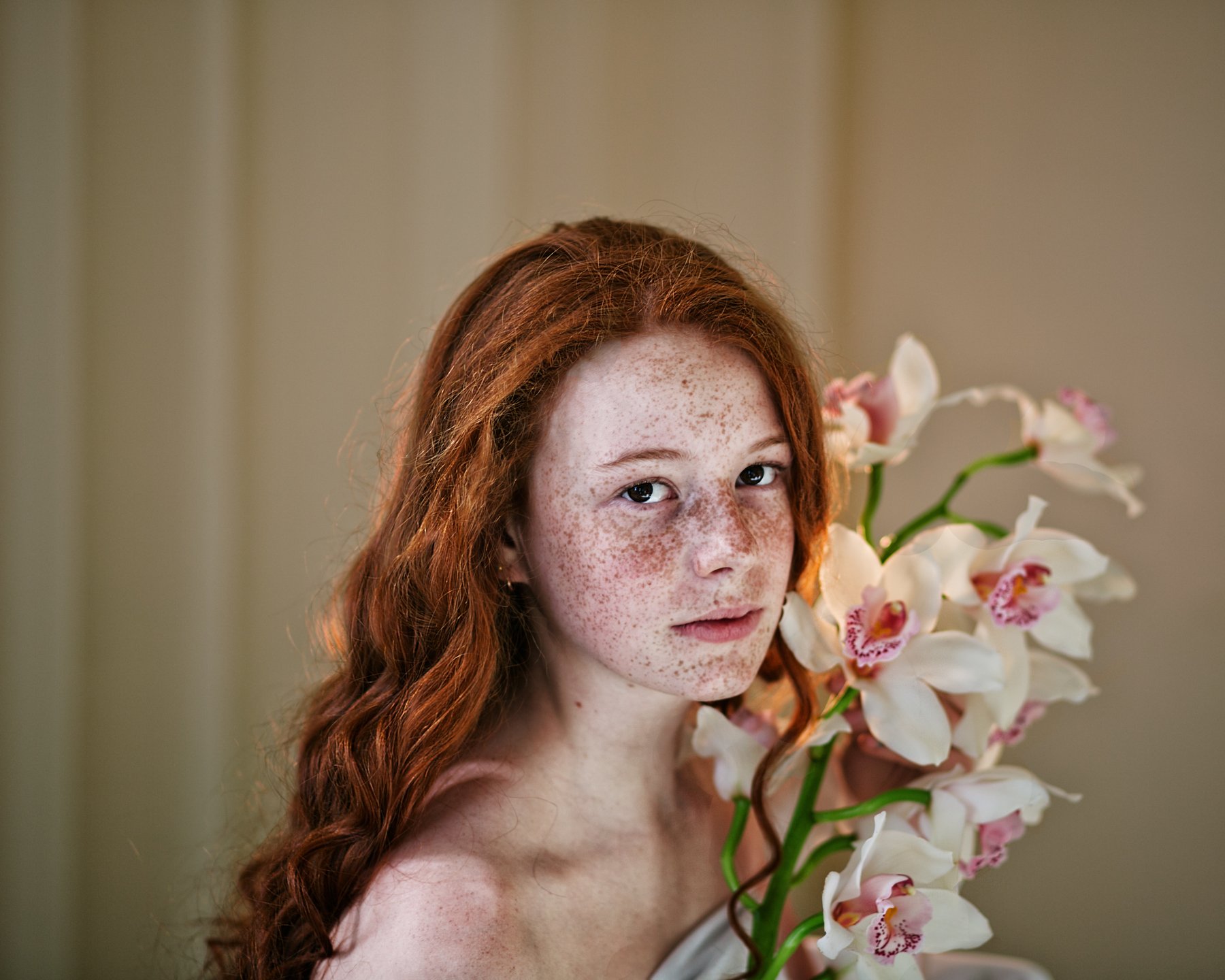 портрет орхидея девочка, Вероника Гергерт