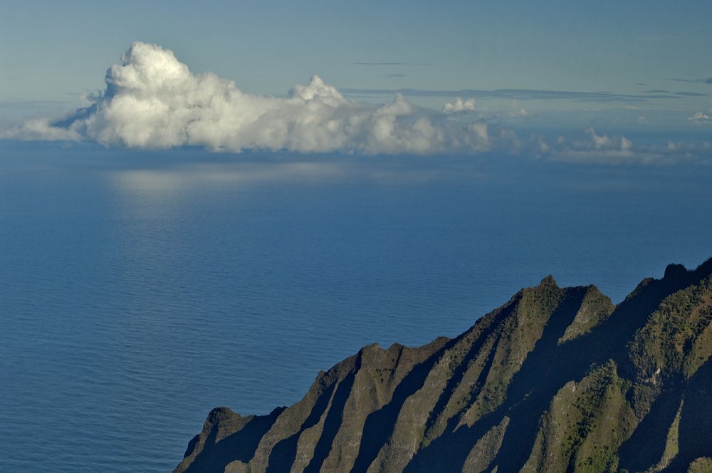океан, облака, горы, отражение, Андрей Станко