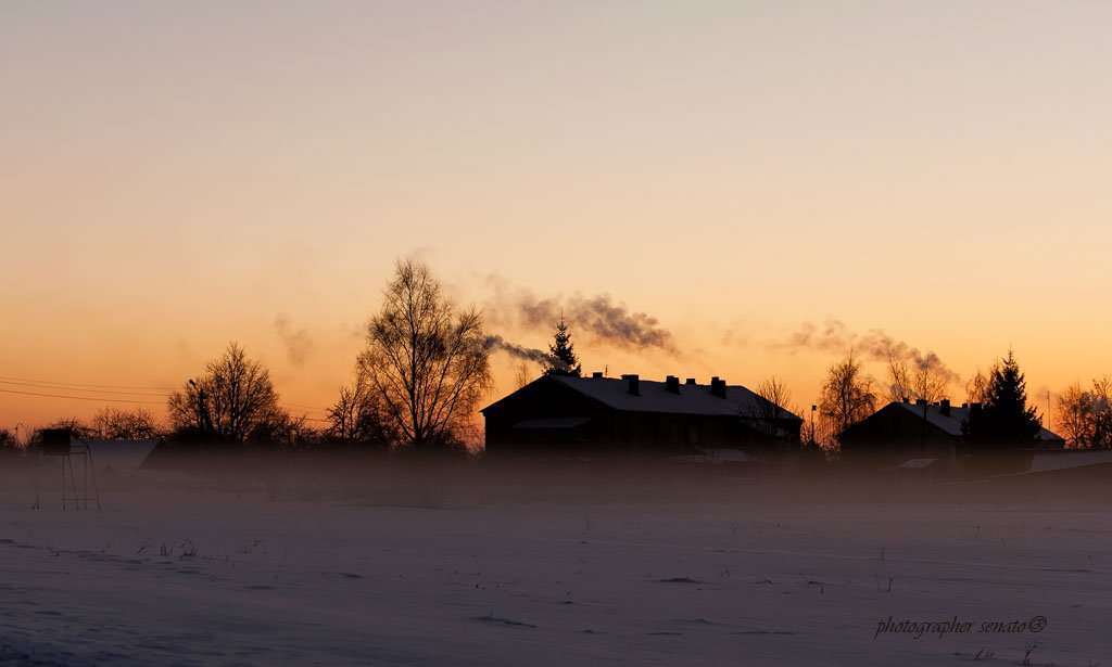 метель,lithuania,evening,snow,after sunset,smoke,fog,mist, senato®