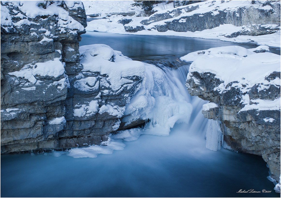 waterfall, winter, morning, Michael Latman