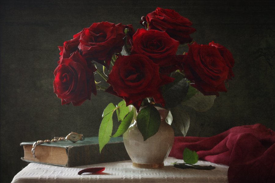 розы, часы, Ulia Tellez