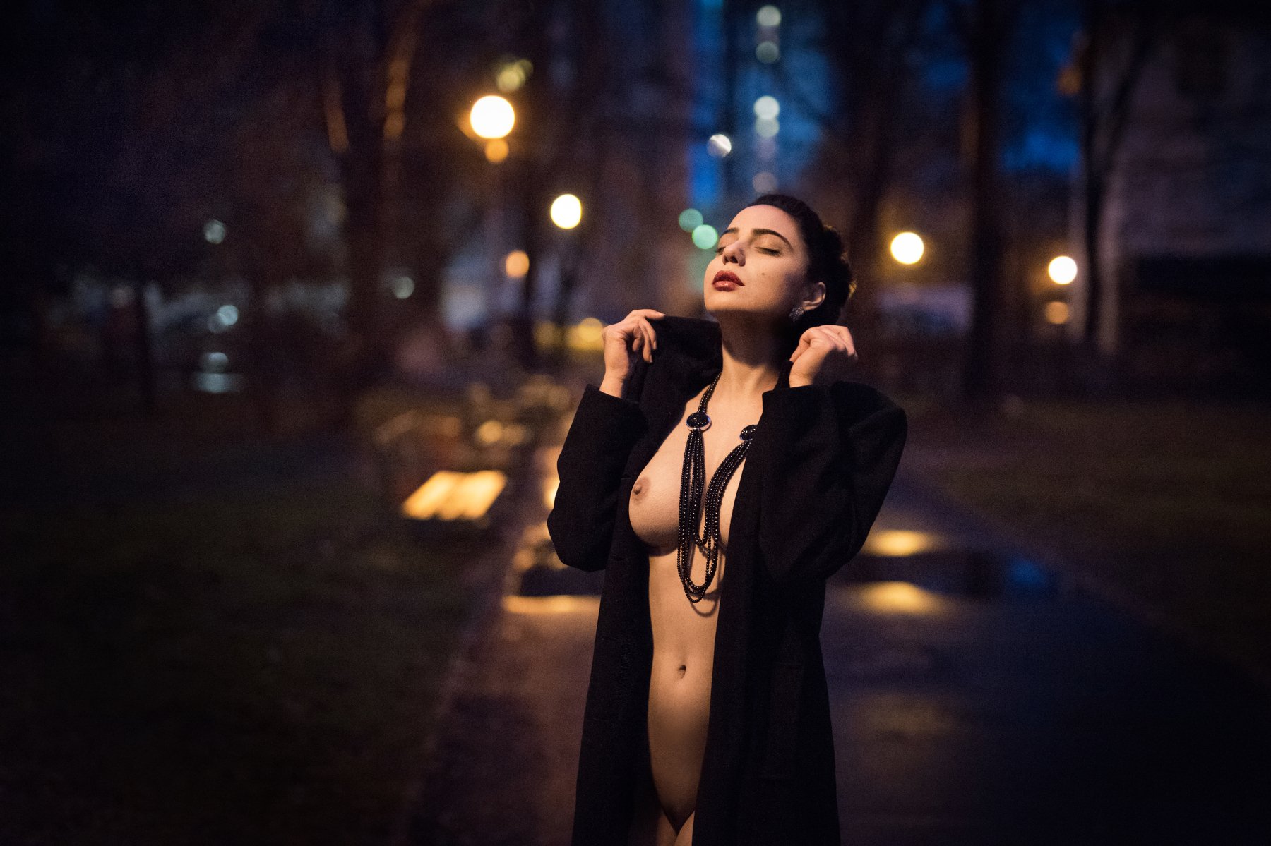 sexy, model, night, city, fashion, erotic, lips, body, naked, Atanas Petkov