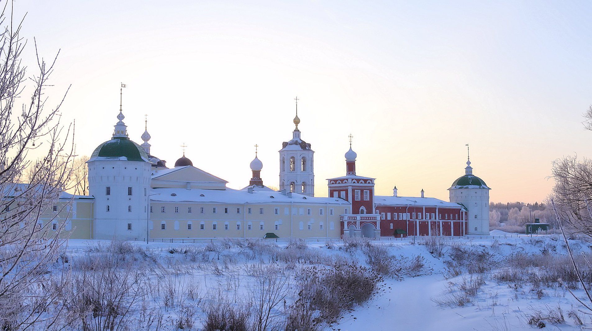 Зима, монастырь, утро, мороз, храм, rul