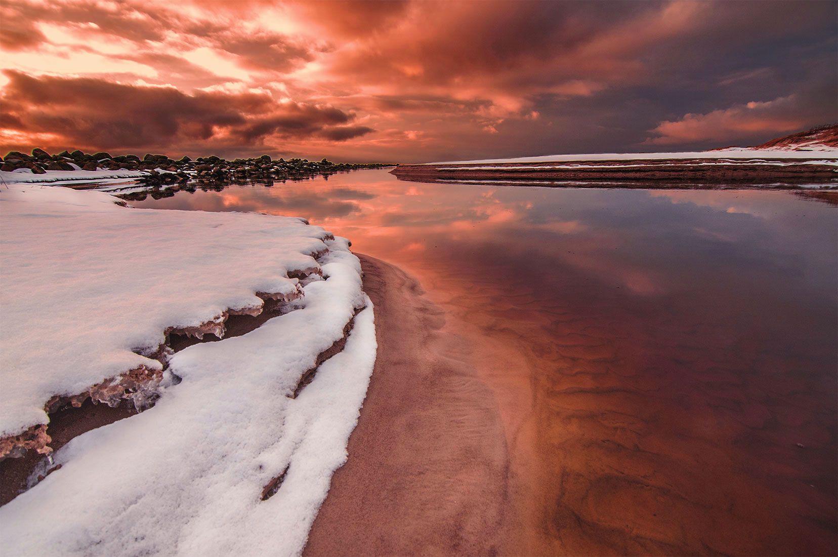 coastline,sunset,sea,sky,clouds, Daiva Cirtautė