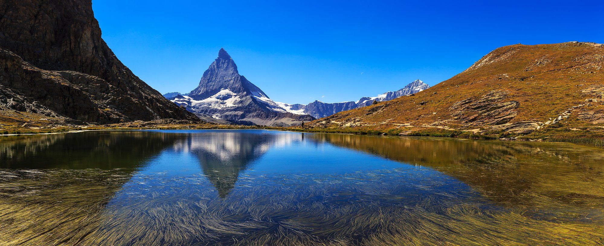 mountain lake, water reflection, switzerland, Vitalis Vasylius