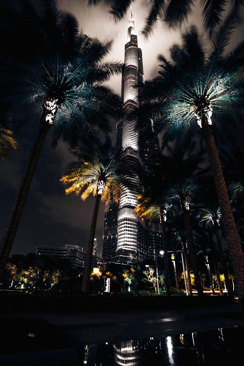 burj khalifa, uae, cityscape, night, travel, Руслан Болгов (Axe)