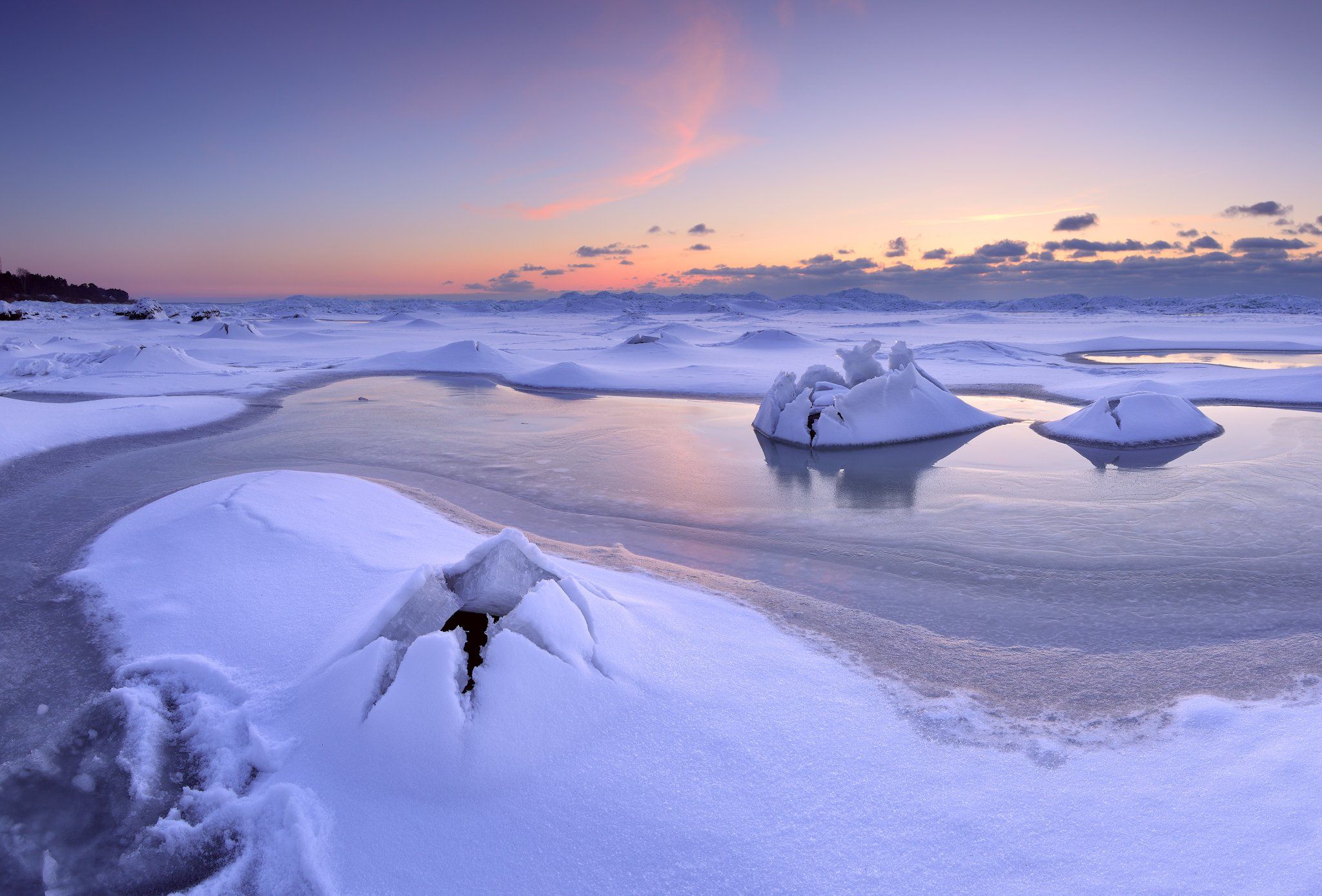 пейзаж мороз зима латвия море снег лёд, Алексей Мельситов