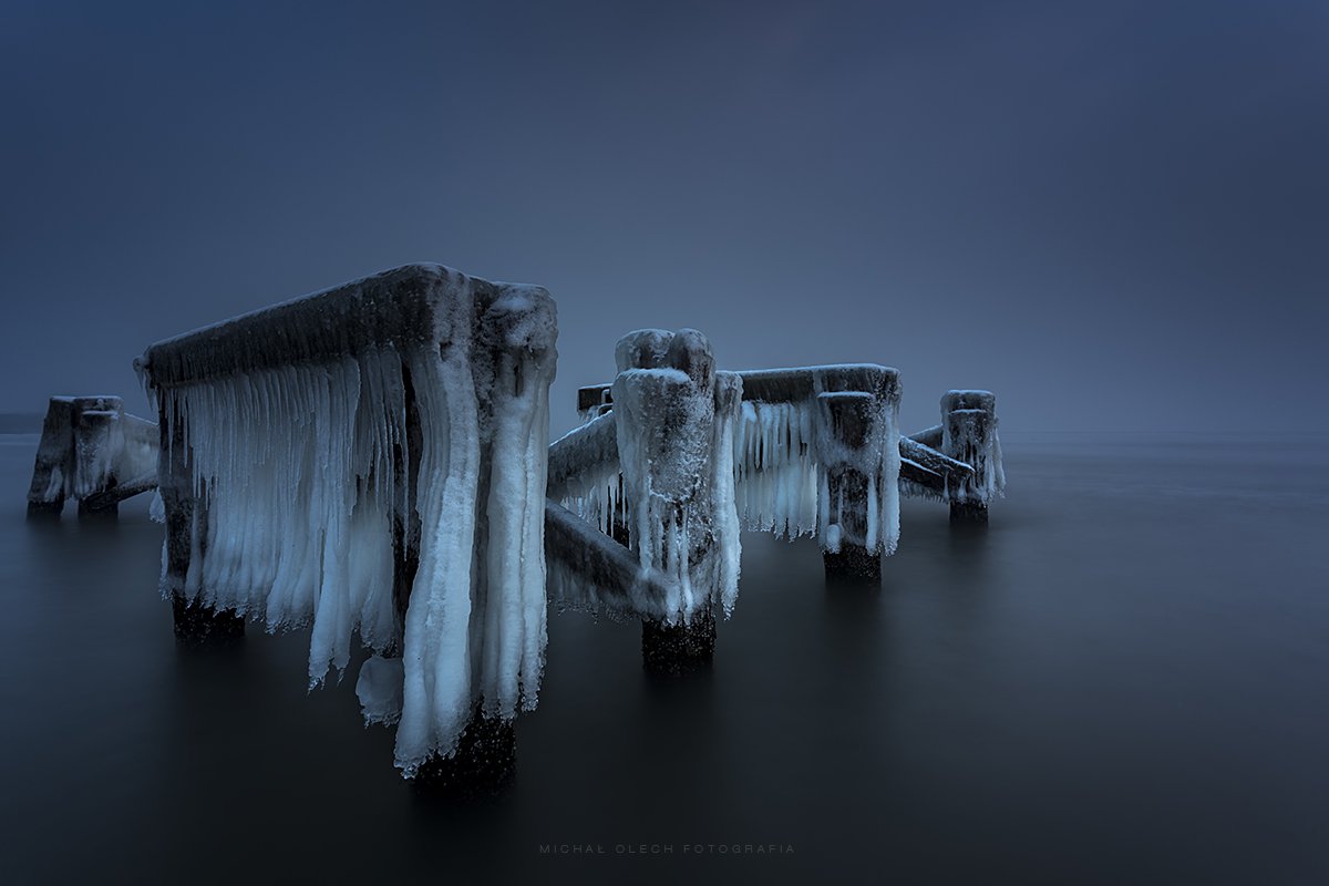 Baltic Sea, Poland, ice, winter, snow, снег, зима, польша, Michal Olech