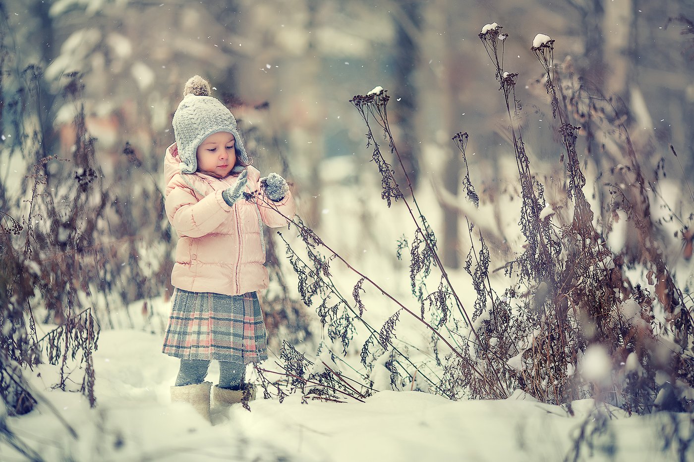 зима, девочка, ребенок, Александра Дуке