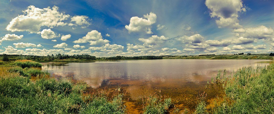 пейзаж, природа, озеро, небо, лето, Andrey Zolotnitsyn