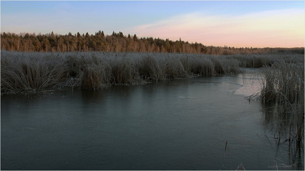 осень, мороз,природа,река,лёд, Дмитрий Алексеев