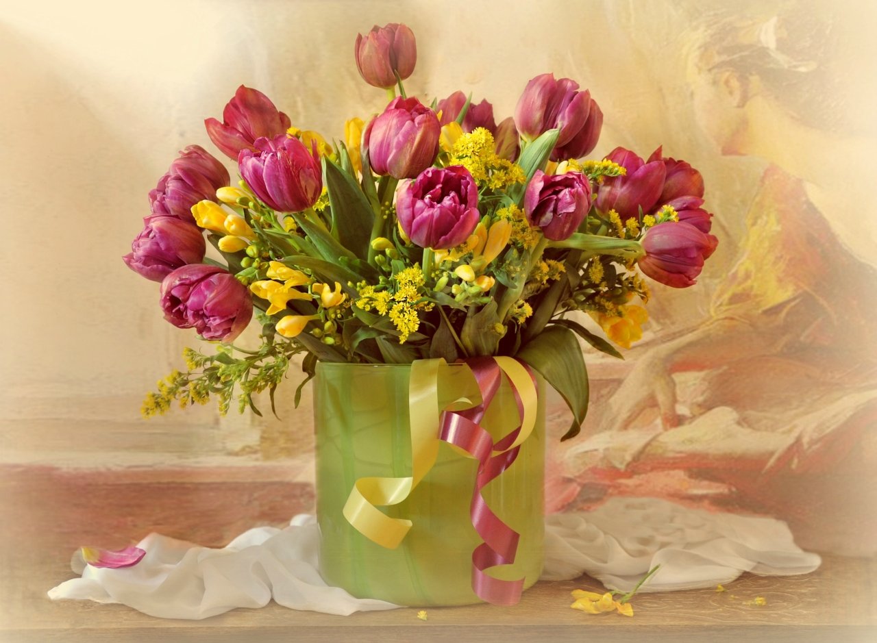 весна март цветы букет  праздник натюрморт, Марина Орлова
