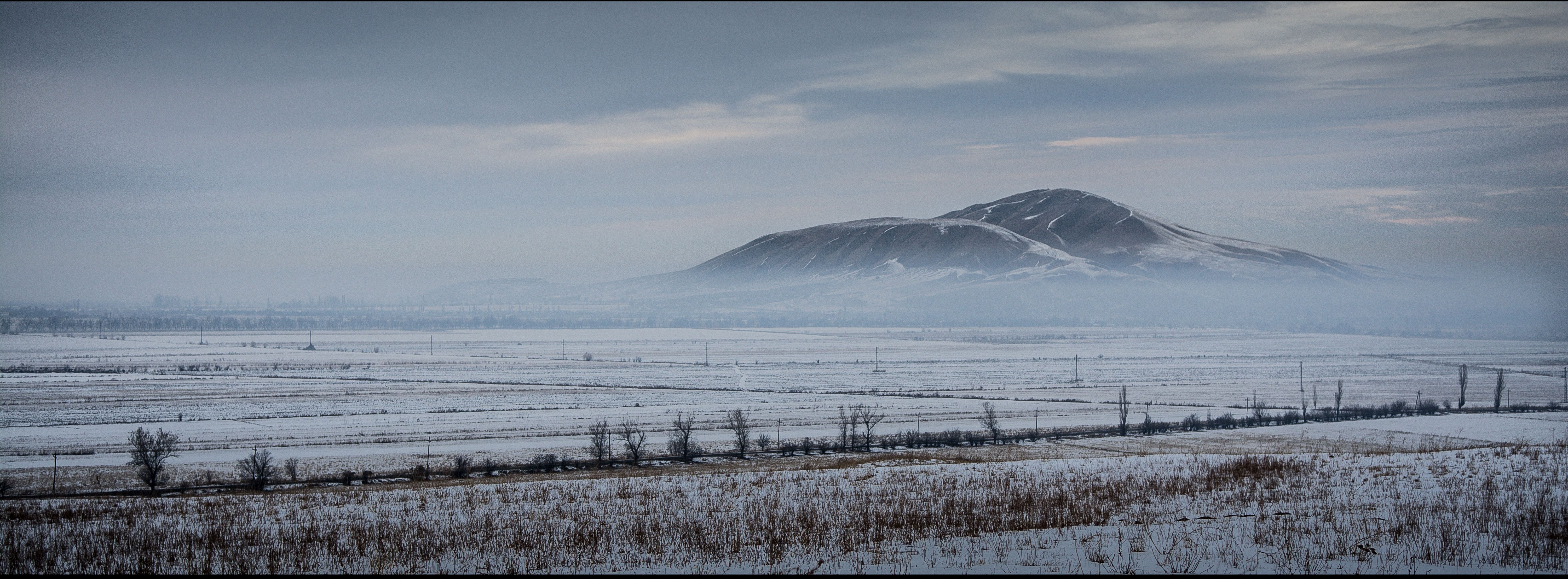 горы, зима, туман, природа, пейзаж, Василий Шумкин