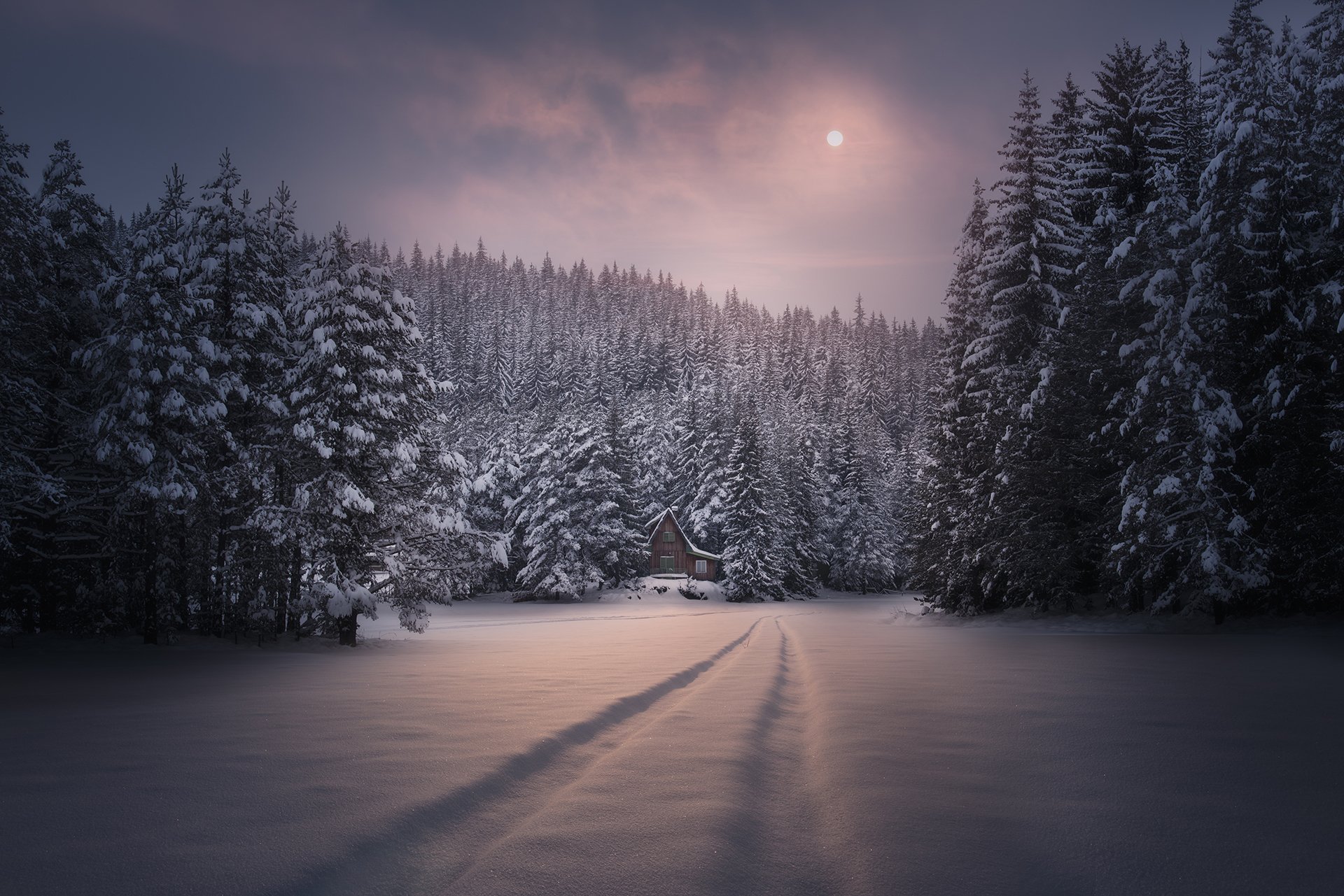 пейзаж, природа, landscape, nature, winter, hut, Genadi Dochev