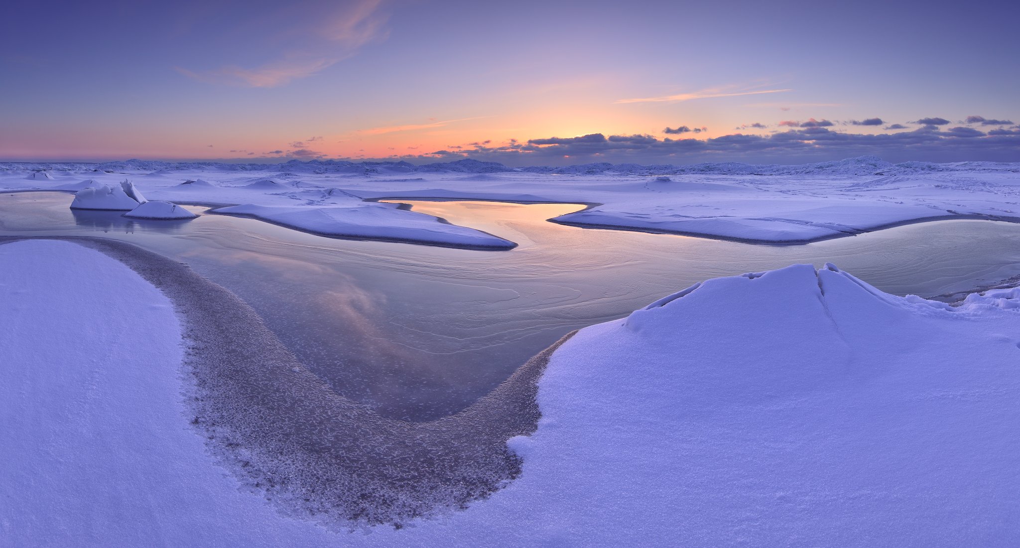 панорама, пейзаж, латвия., море, снег, мороз, Алексей Мельситов