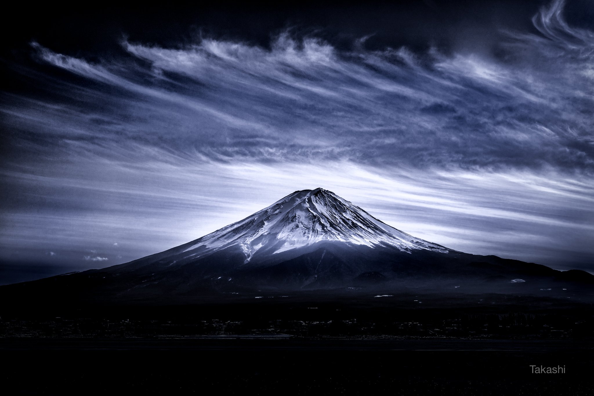 fuji,japan,mountain,cloud,blue,beautiful,amazing,landscape,snow,, Takashi