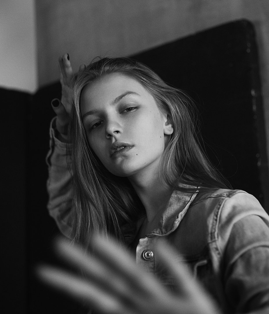девушка, портрет, модель, чб, монохром, модельные тесты, натуральный свет, черное  белое, Иван Копченов