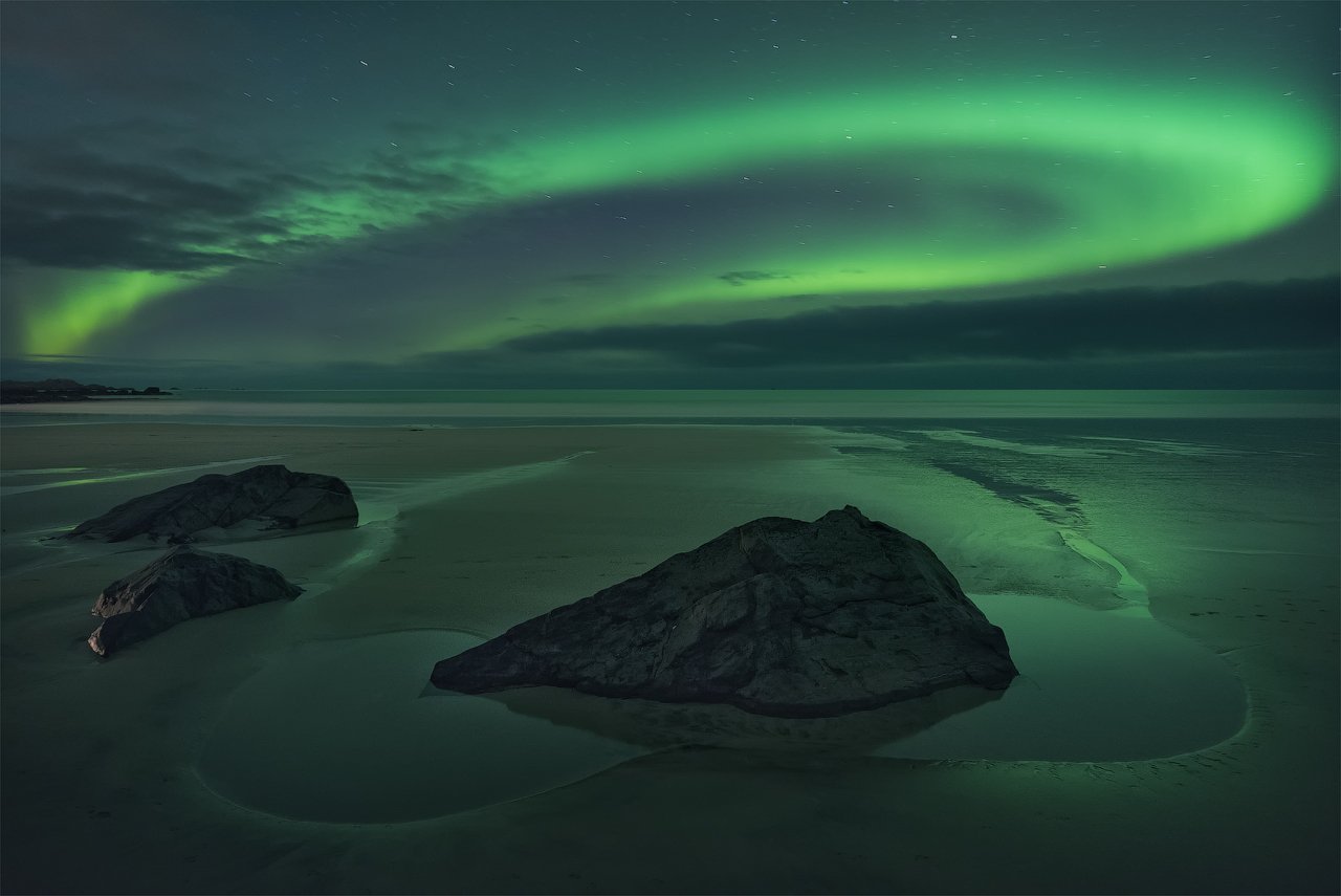 аврора, северное сияние, норвегия, ночное фото, пейзажное фото, пейзаж, Жмак Евгений