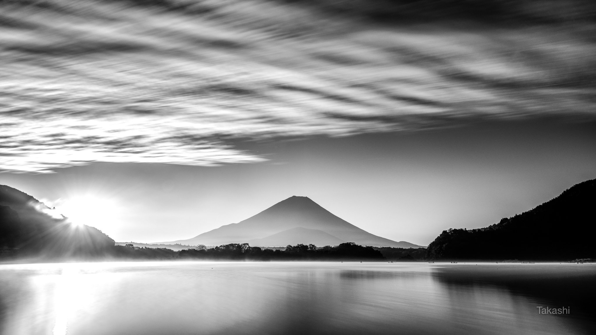 Fuji,Japan,mountain,cloud,lake,water,sun,sunrise,sunshine,beautiful,amazing,wonderful, Takashi