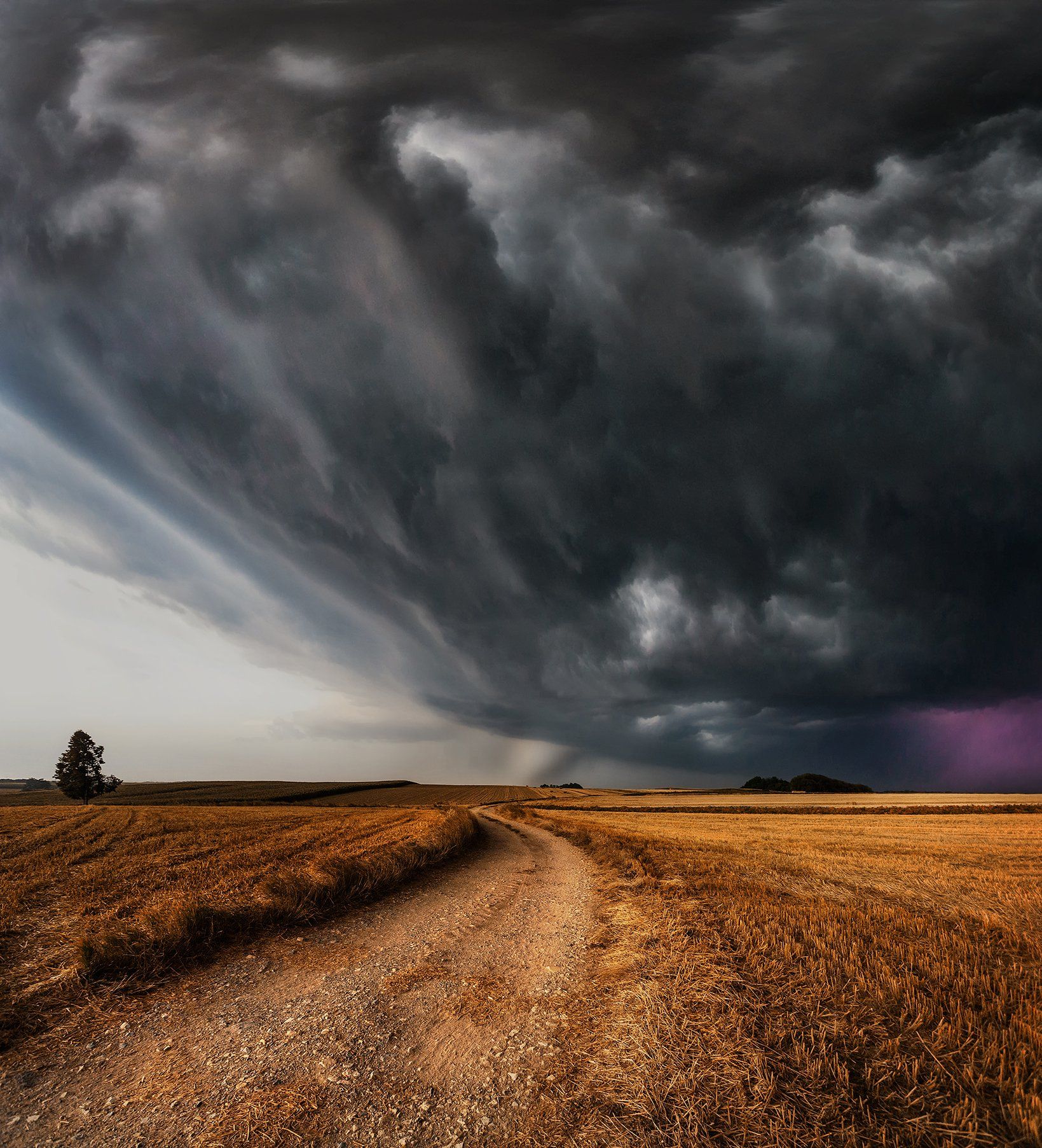 storm, field, fields, Poland, clouds, thunder, wind, summer, , Patrycja Towarek