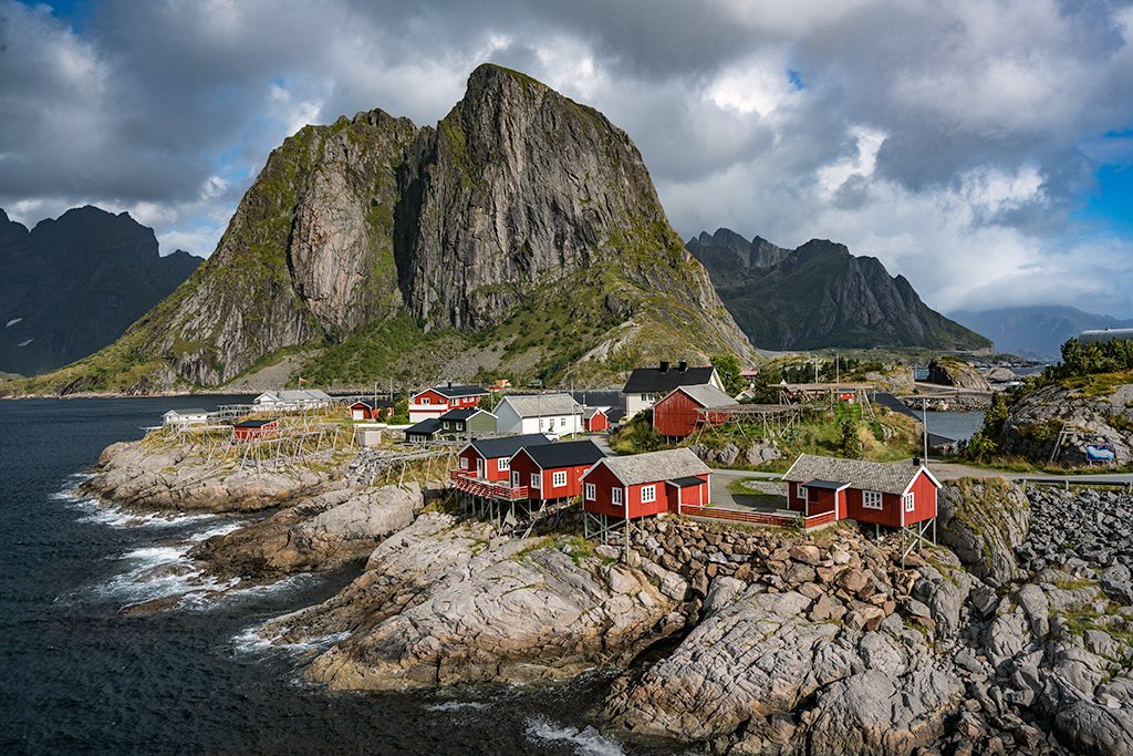 hamnoy, lofoten, mountains, sea, norway, Ryszard Orzechowicz