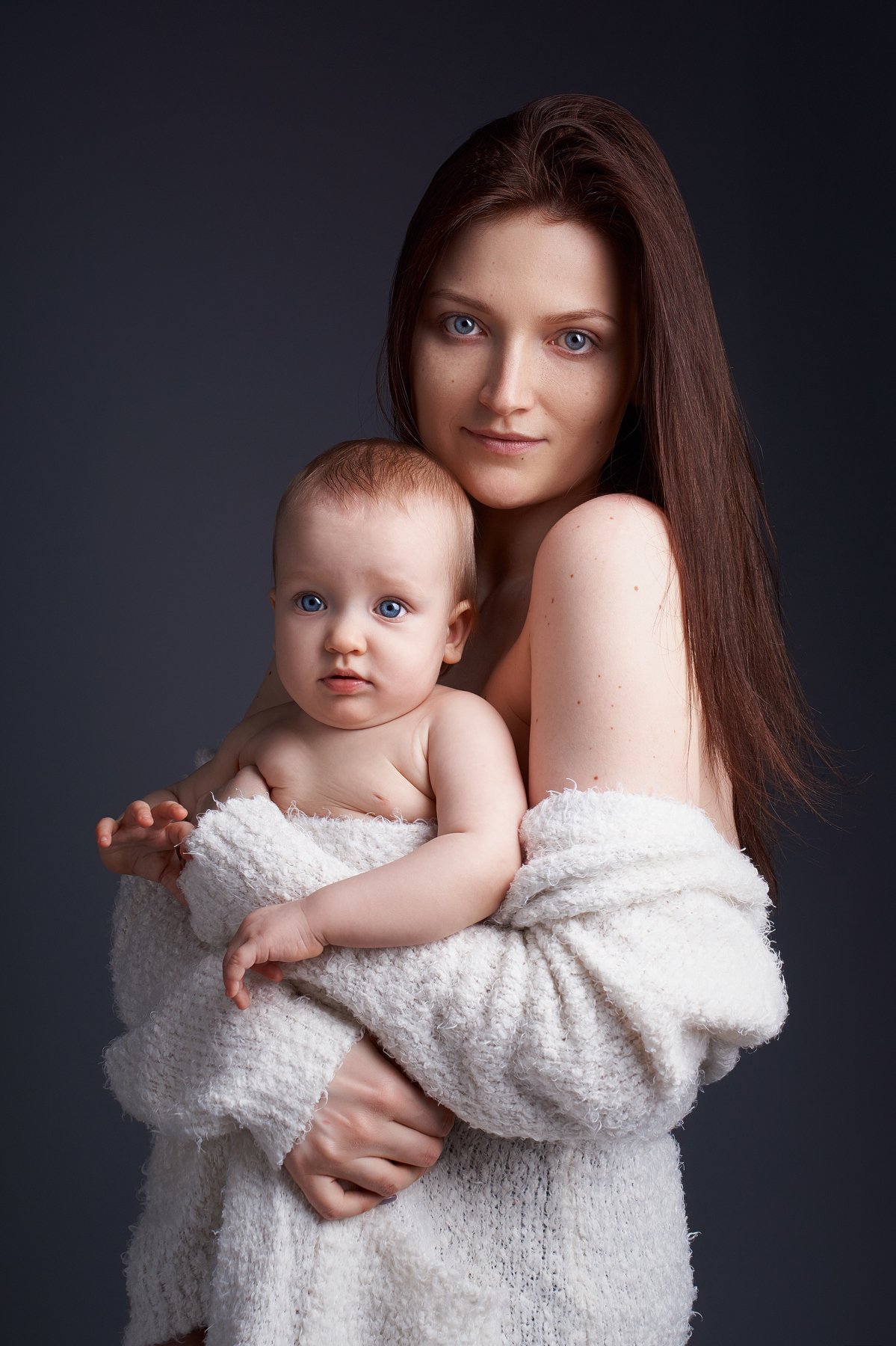 мать, мать и дочь, портрет, ребенок, blue-eyes, eyes, portrait, Наташа Высоцкая