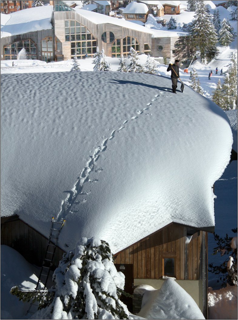 авориаз, франция, горы, снег, крыша, avoriaz, Boris Bort