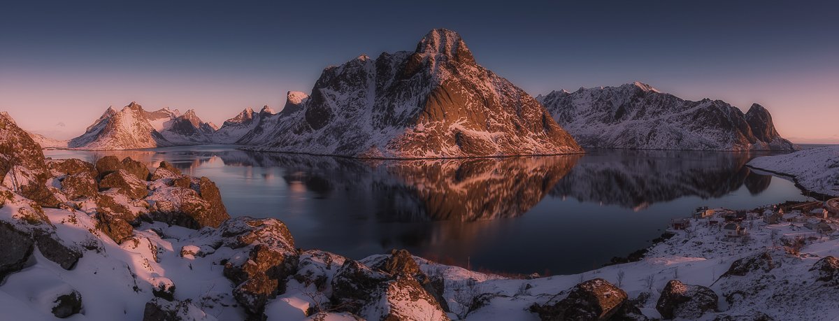 lofoten winter,panorama, Marek Biegalski